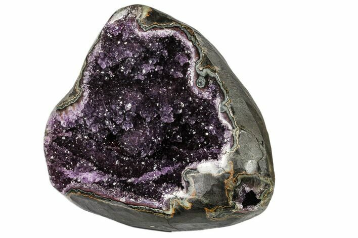 Purple Amethyst Geode with Polished Face - Uruguay #113868